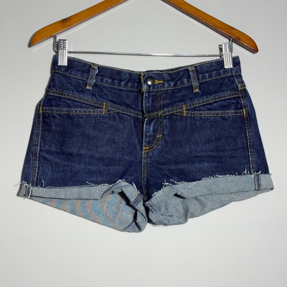 Marithe Francois Girbaud Denim Shorts Womens Size 27 Dark Wash Indigo Y2K